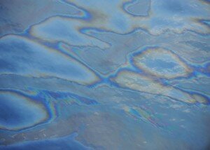 Oil and water don't mix. (Image courtesy the US Coast Guard)